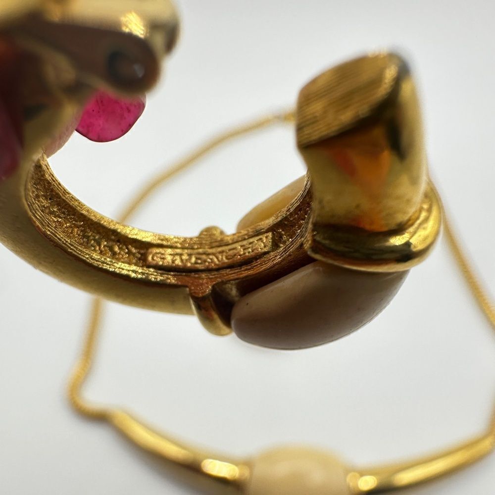 RARE VTG 1977 genuine Givenchy earrings and collar necklace set in gold tone! - Picture 11 of 16